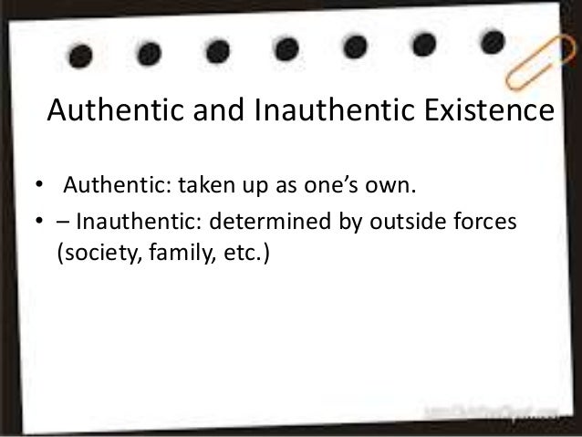 Authenticity and inauthenticity